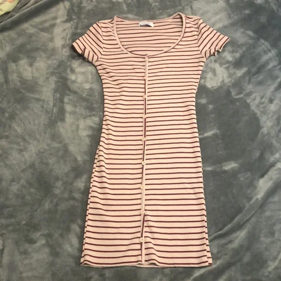 bershka bodycon dress BERSHKA. Heather gray ribbed midi dress. TS  Hibuy market